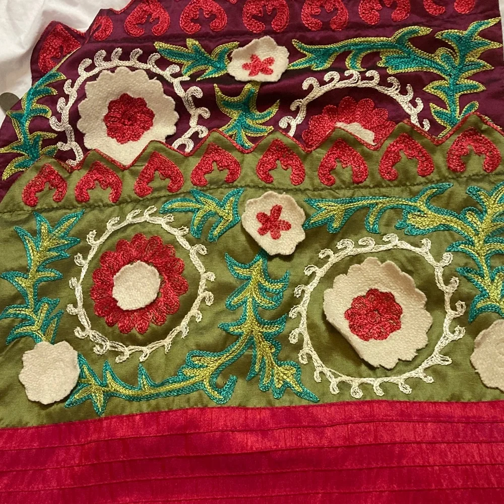 Set of two Colorful Embroidered pillow cases pier 1